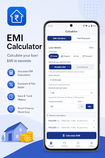 EMI Calculator Loan & Interest screenshot 1